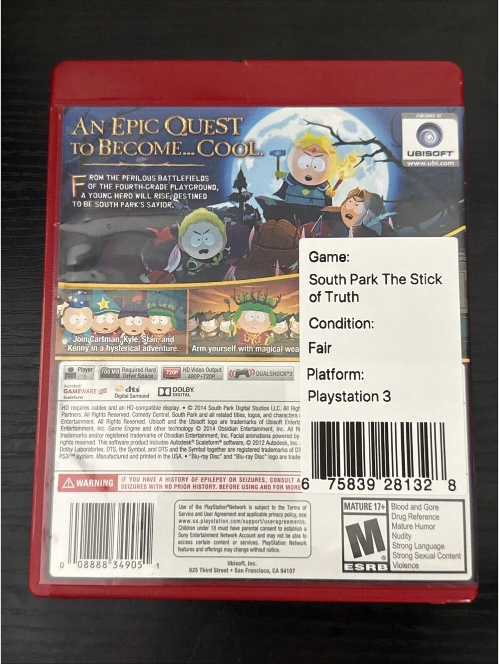South Park: The Stick of Truth (Sony PlayStation 3, 2014)